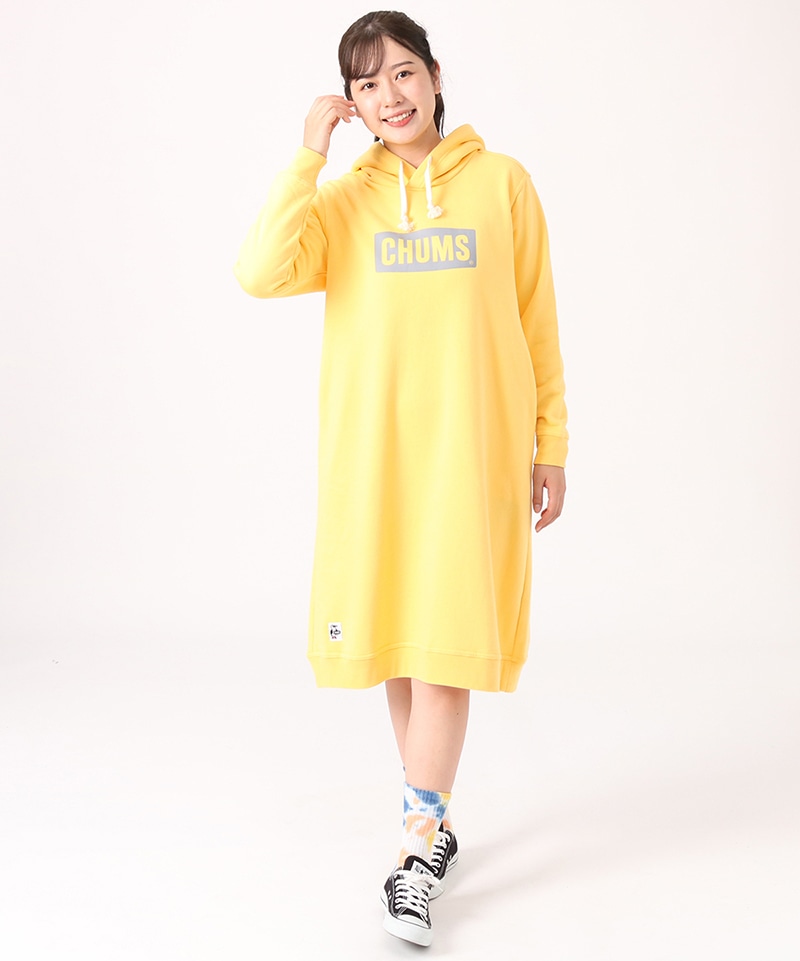 CHUMS Logo Long Parka/チャムスロゴロングパーカー(ワンピース 