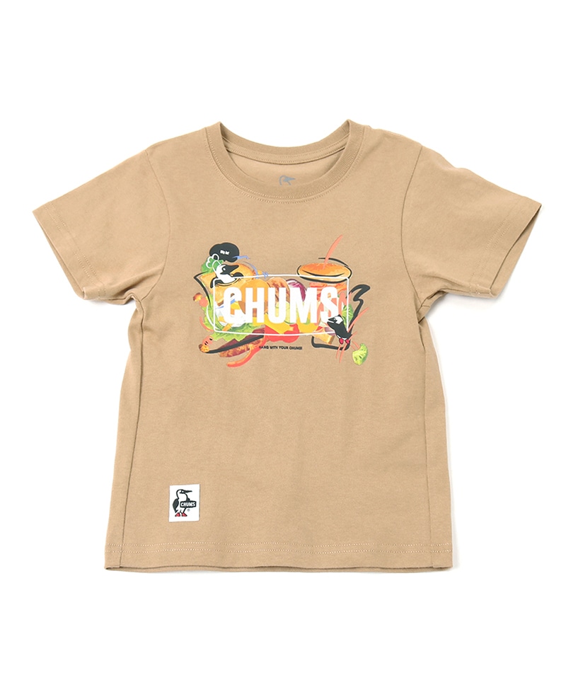 Kid's CHUMS Big Burger T-Shirt(キッズチャムスビッグバーガーTシャツ(キッズ｜Tシャツ))