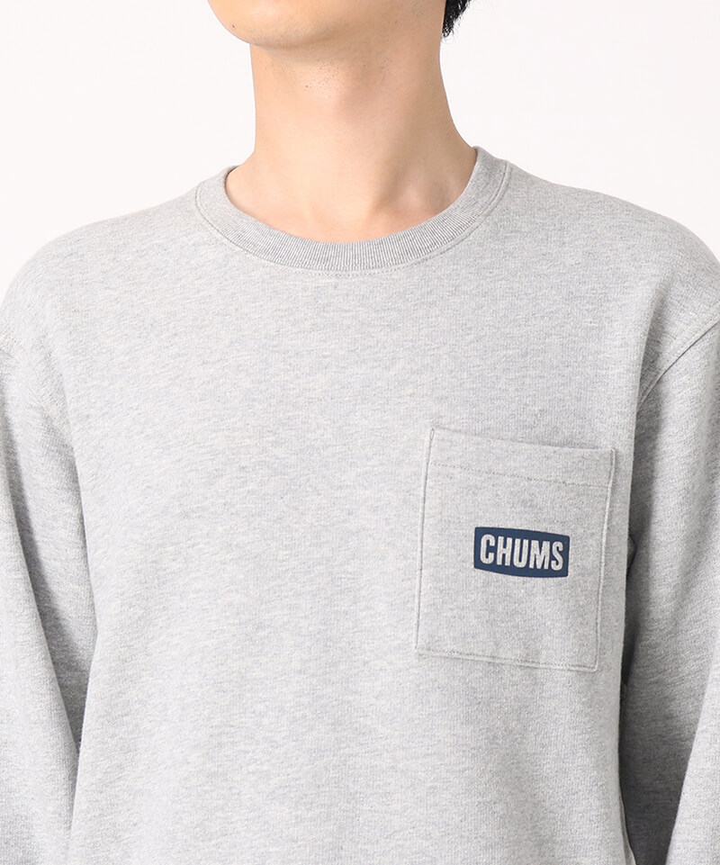 CHUMS Logo Pocket Crew Top/チャムスロゴポケットクルートップ 