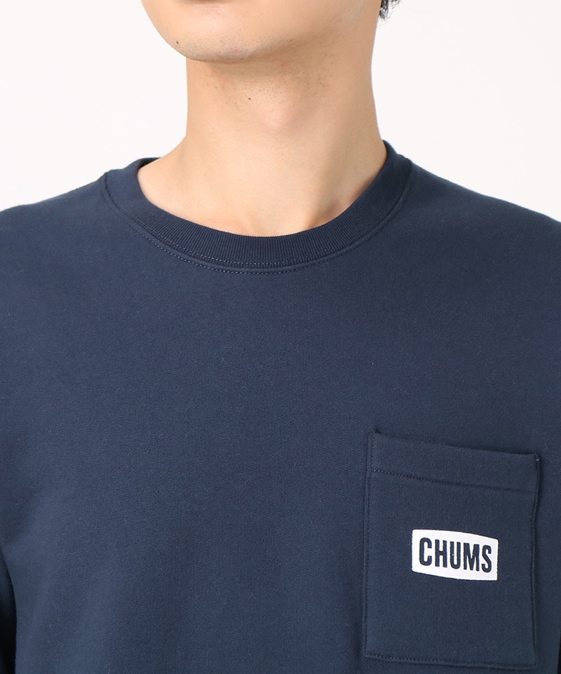 CHUMS Logo Pocket Crew Top/チャムスロゴポケットクルートップ