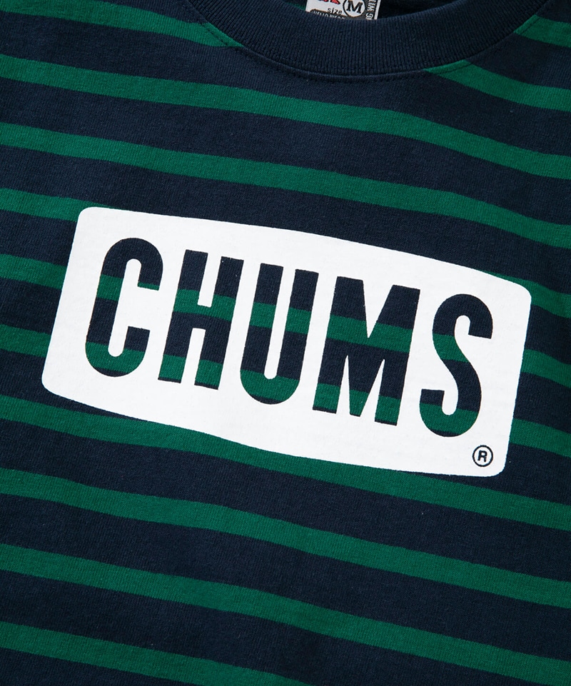 Chums Logo T Shirt チャムスロゴtシャツ トップス Tシャツ M Navy Green トップス Chums チャムス アウトドアファッション公式通販