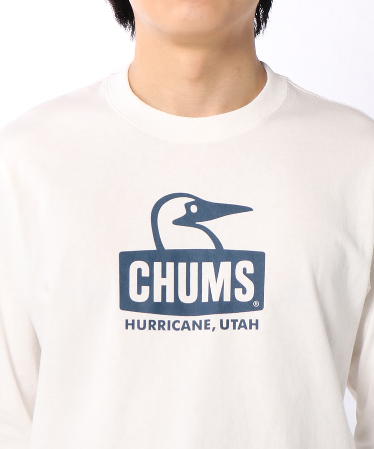 Booby Face L/S T-Shirt/ブービーフェイスロングスリーブTシャツ(ロンT/ロングTシャツ)(M H/Gray ×Purple):  トップス|CHUMS(チャムス)|アウトドアファッション公式通販
