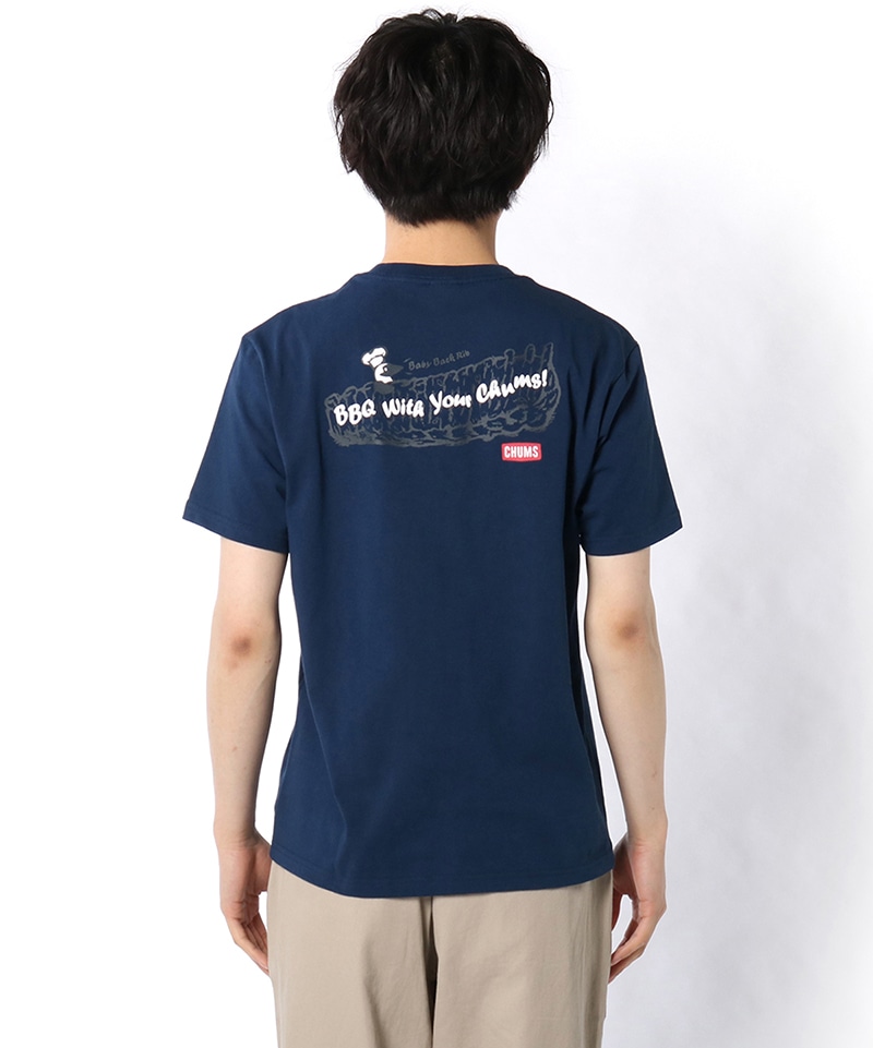 q With Your Chums Pocket T Shirt バーベキューウィズユアチャムスポケットtシャツ トップス Tシャツ M Navy トップス Chums チャムス アウトドアファッション公式通販