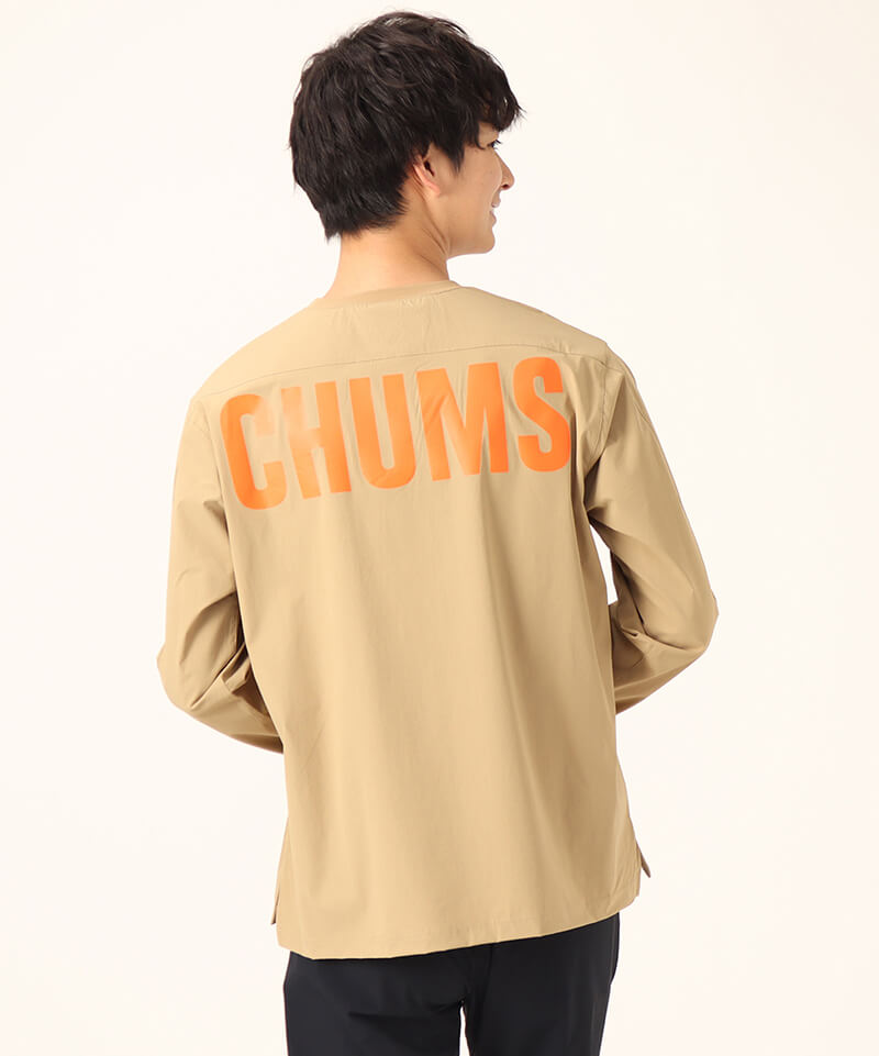 背面 | エアトレイルストレッチチャムスロングスリーブTシャツ