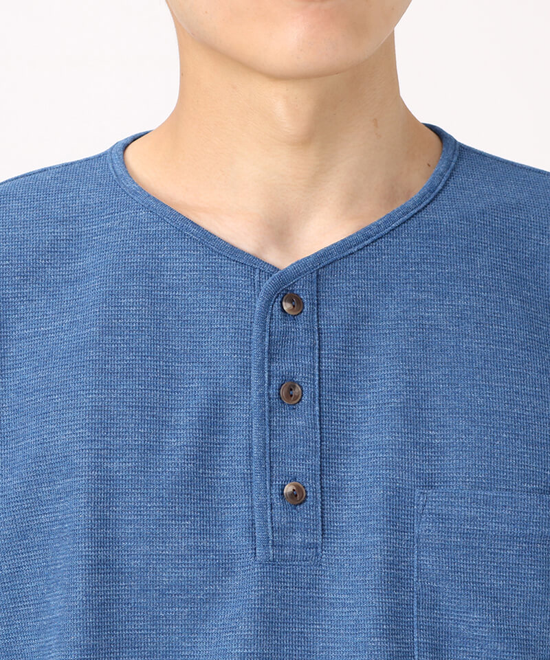 Beaver Dry Waffle Henley Neck/ビーバードライワッフルヘンリーネック ...