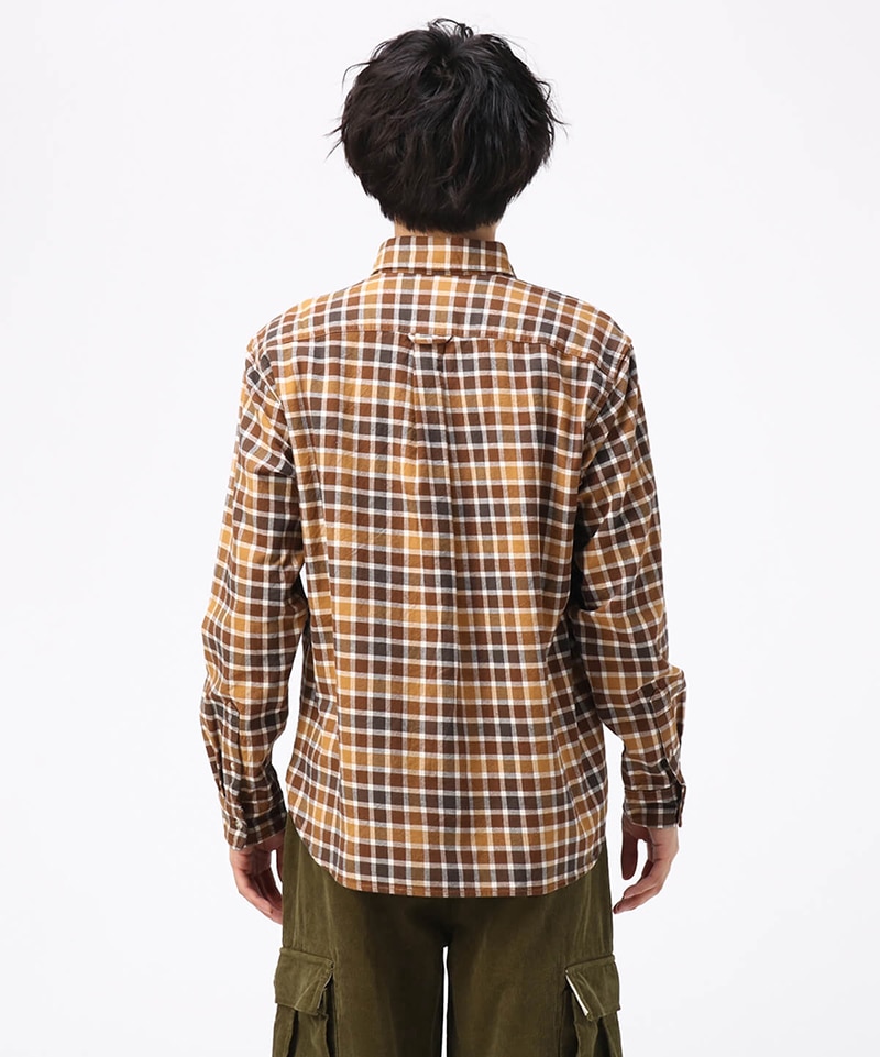 Nel Shirts ネルシャツ シャツ トップス M Brown トップス Chums チャムス アウトドアファッション公式通販
