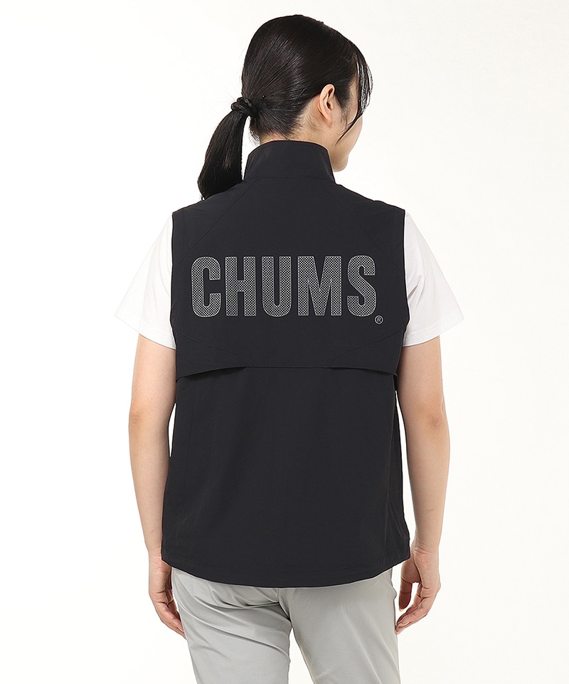 Airtrail Stretch CHUMS Vest/エアトレイルストレッチチャムスベスト(ベスト｜アウター)(M Teal  Green/Orange): アウター｜ジャケットCHUMS(チャムス)|アウトドアファッション公式通販