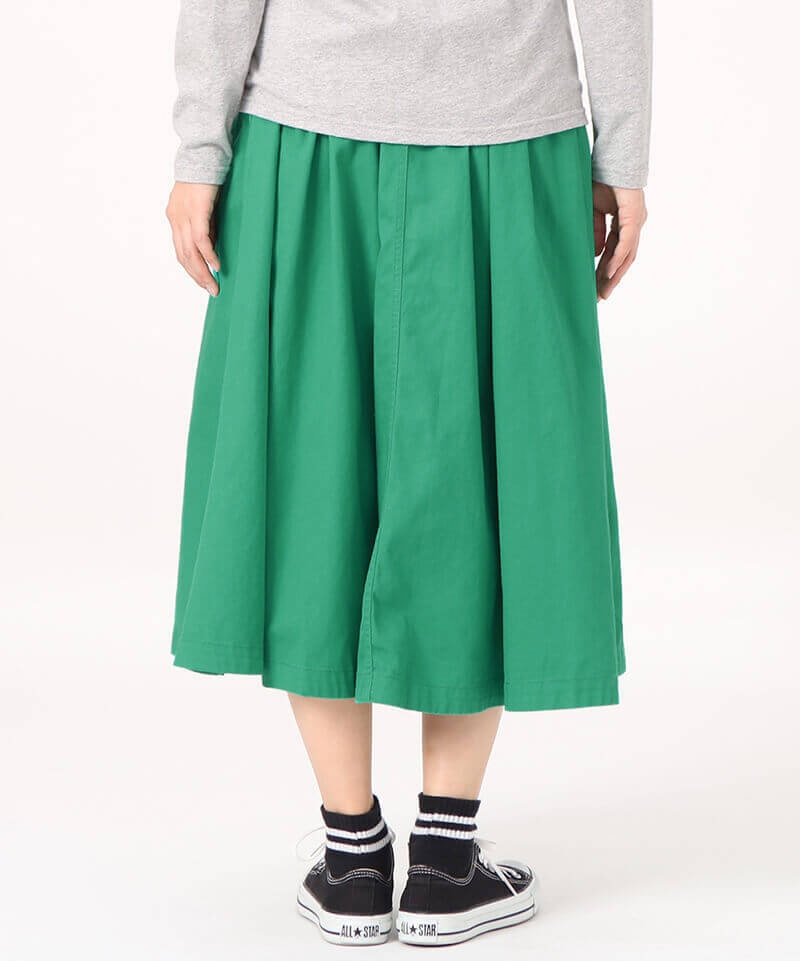 Two Tuck Wide Skirt Light(ツータックワイドスカートライト(スカート｜ロングスカート))