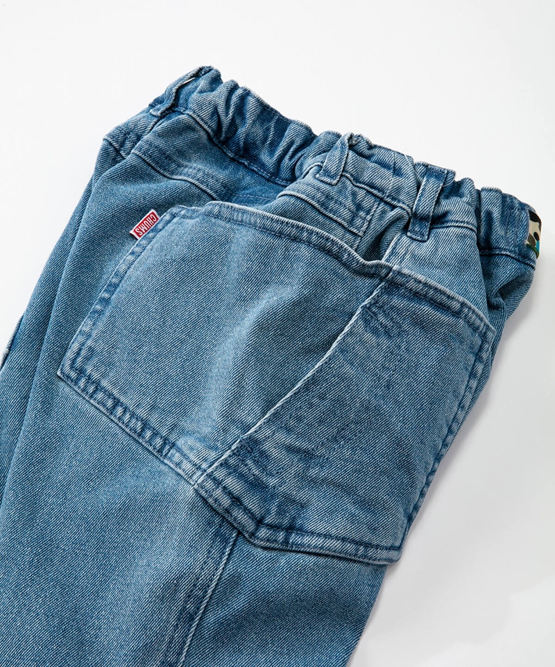 Kid S Stretch Camping Denim Pants キッズストレッチキャンピングデニムパンツ キッズ ボトムス Kid Sm Lt Indigo キッズ Chums チャムス アウトドアファッション公式通販