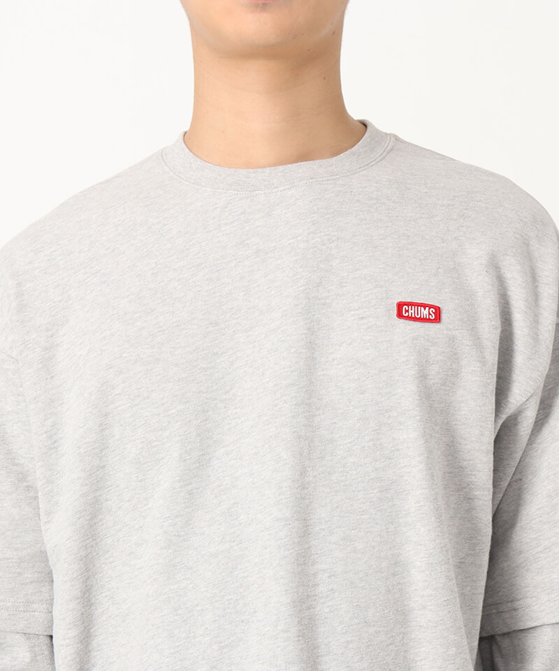 Keystone Oversized Layered L/S T-Shirt/キーストーンオーバーサイズドレイヤードロングスリーブTシャツ(トップス｜スウェット)(M  H/Gray): トップスCHUMS(チャムス)|アウトドアファッション公式通販