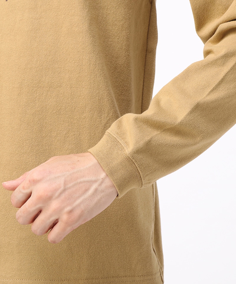 Booby Face L/S T-Shirt/ブービーフェイスロングスリーブTシャツ(ロンT/ロングTシャツ)(M Beige×Brown):  トップス|CHUMS(チャムス)|アウトドアファッション公式通販