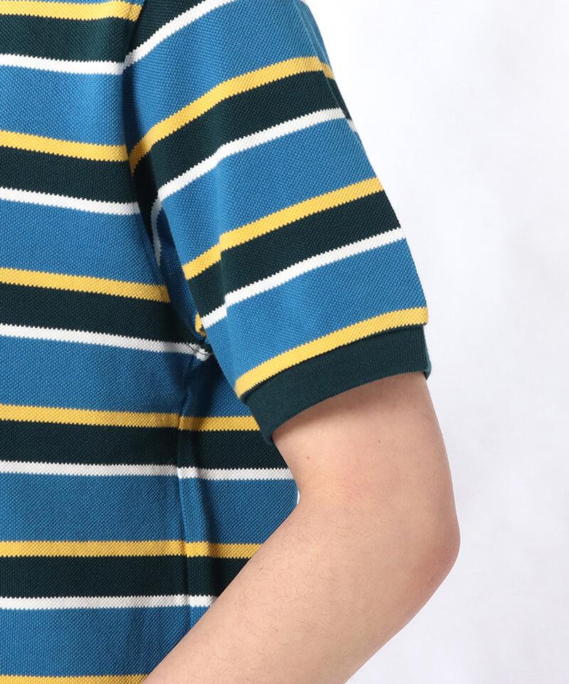 Booby Border Polo Shirt ブービーボーダーポロシャツ ポロシャツ トップス M Blue Multi トップス Chums チャムス アウトドアファッション公式通販