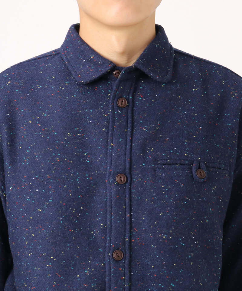 Color Nep Round Collar Shirt(カラーネップラウンドカラーシャツ(シャツ/トップス))