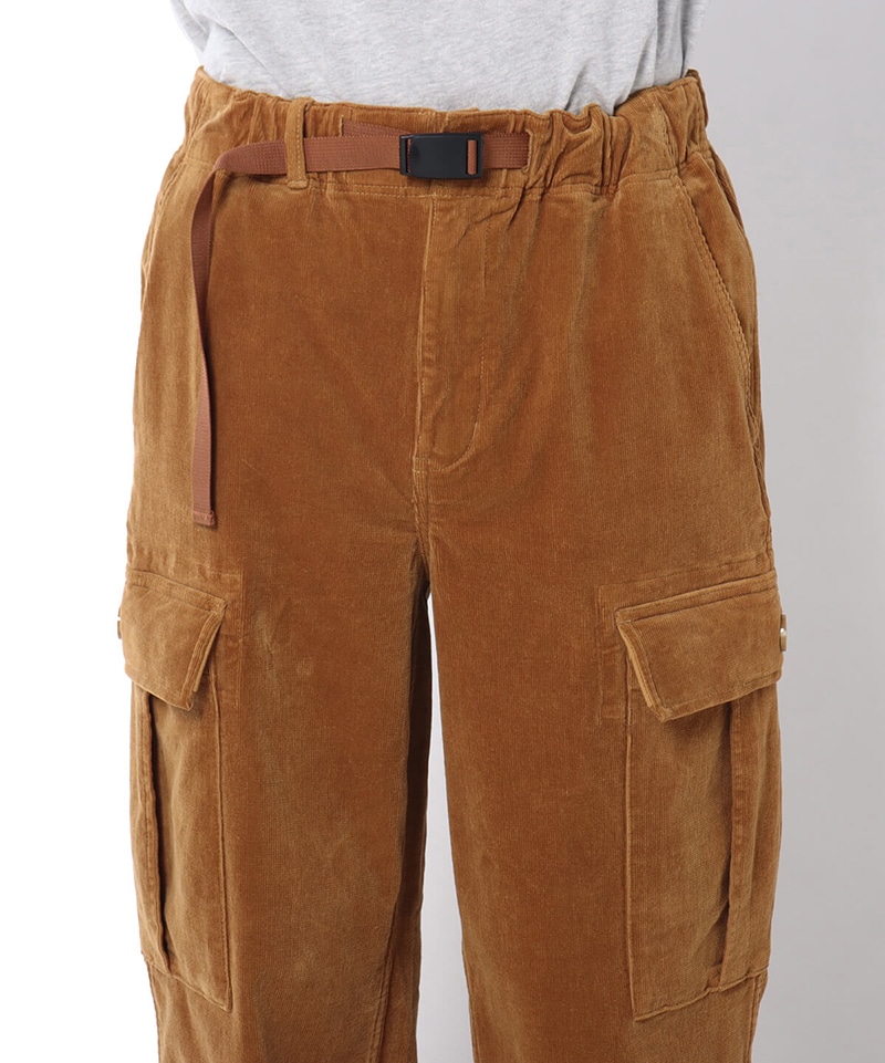 Corduroy Cargo Wide Pants コーデュロイカーゴワイドパンツ ロングパンツ M Brown パンツ オールインワン Chums チャムス アウトドアファッション公式通販