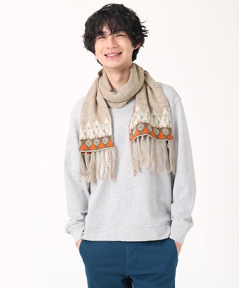 Booby Nordic Knit Muffler/ブービーノルディックニットマフラー(マフラー｜ネックウォーマー)(Free Beige): 雑貨 ｜小物CHUMS(チャムス)|アウトドアファッション公式通販