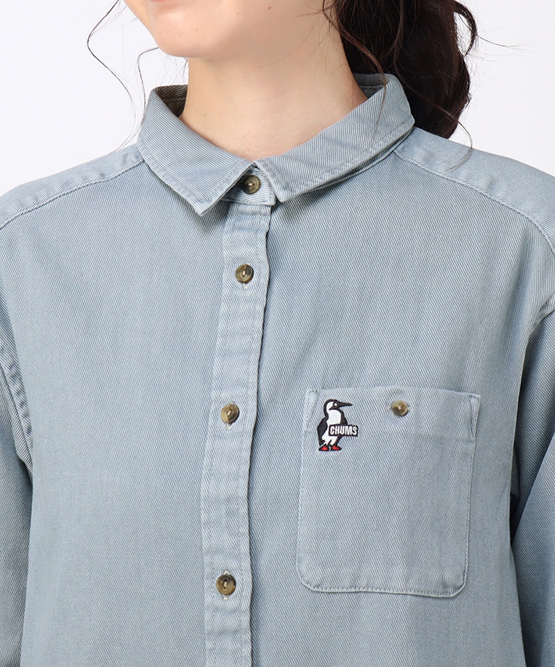 Garment Dyed Shirt One-Piece/ガーメントダイドシャツワンピース 
