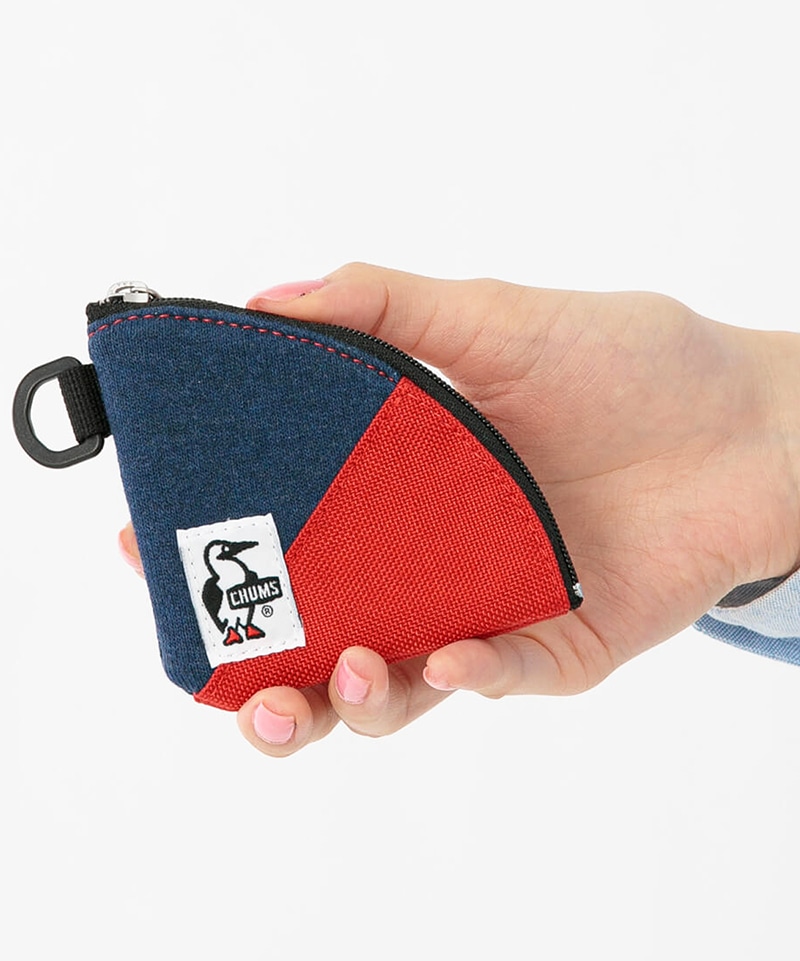 Fan Shaped Coin Case Sweat Nylon ファンシェイプトコインケーススウェットナイロン コインケース サイズなし H Navy Tomato 財布 ポーチ ケース Chums チャムス アウトドアファッション公式通販