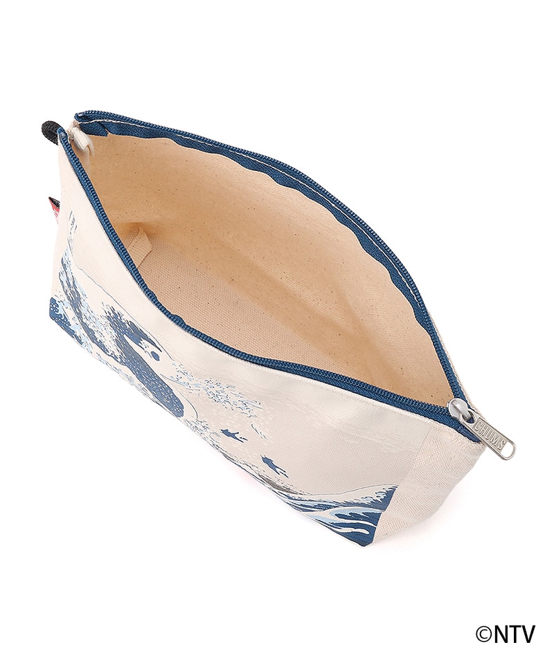 【限定】CHUMS x 葛飾北斎 浪裏 Canvas Pouch(【限定】CHUMS x 葛飾北斎 浪裏キャンバスポーチ(ポーチ|ケース))