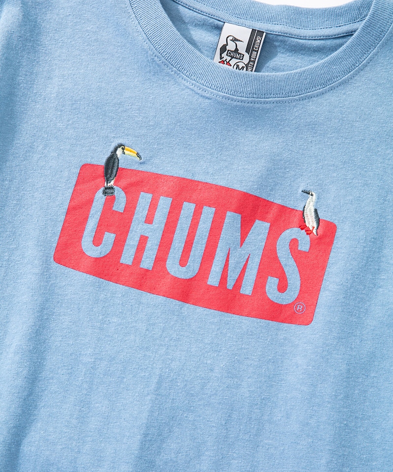 Hibiscus Chums Logo T Shirt ハイビスカスチャムスロゴtシャツ トップス Tシャツ M Slate Blue トップス Chums チャムス アウトドアファッション公式通販
