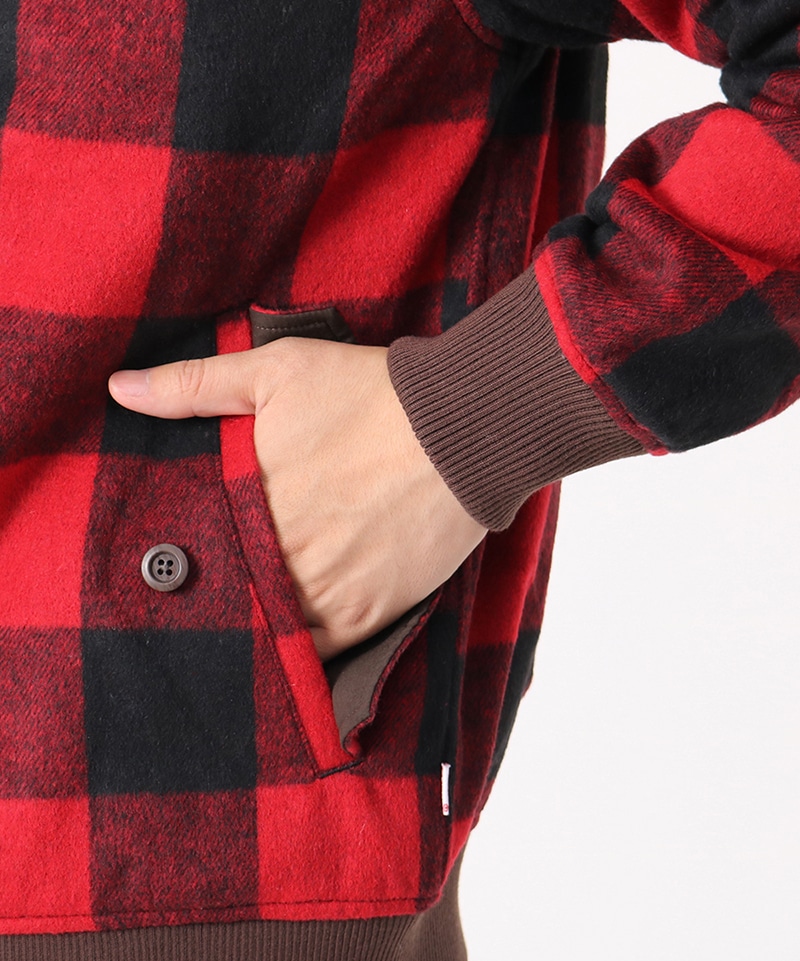 Checked padded jacket top