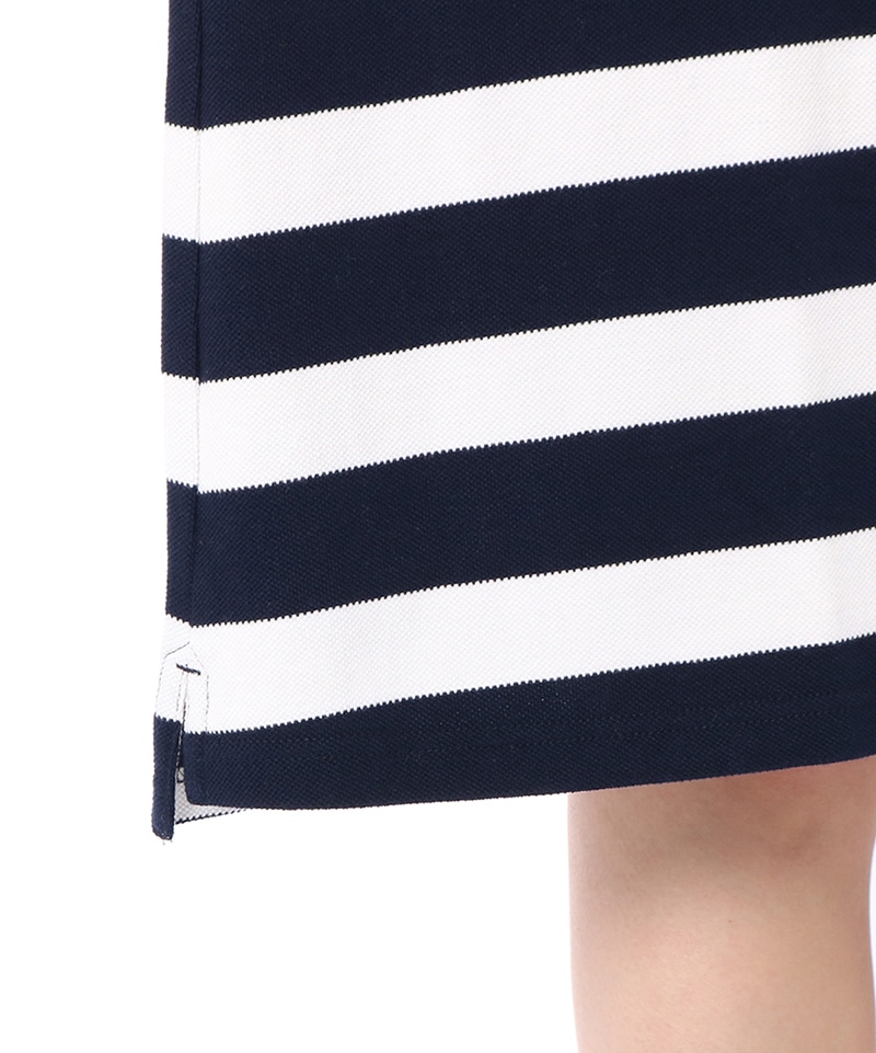 Booby Pique Crew One Piece ブービーピケクルーワンピース ワンピース ポロシャツ Womens M White Navy ワンピース スカート Chums チャムス アウトドアファッション公式通販