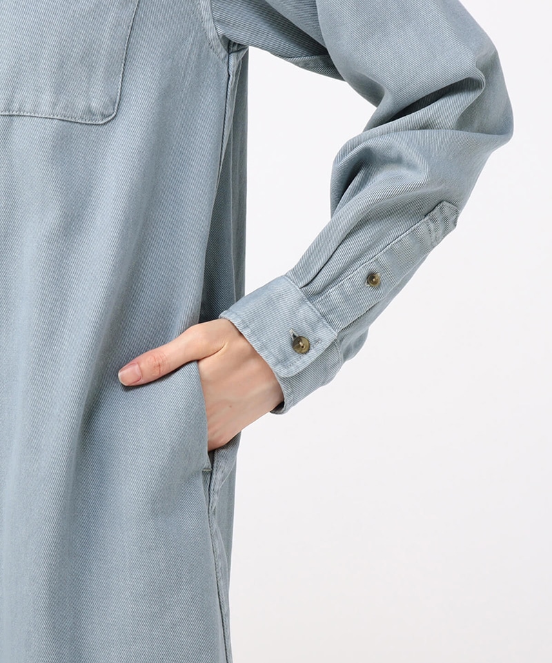 Garment Dyed Shirt One-Piece/ガーメントダイドシャツワンピース 