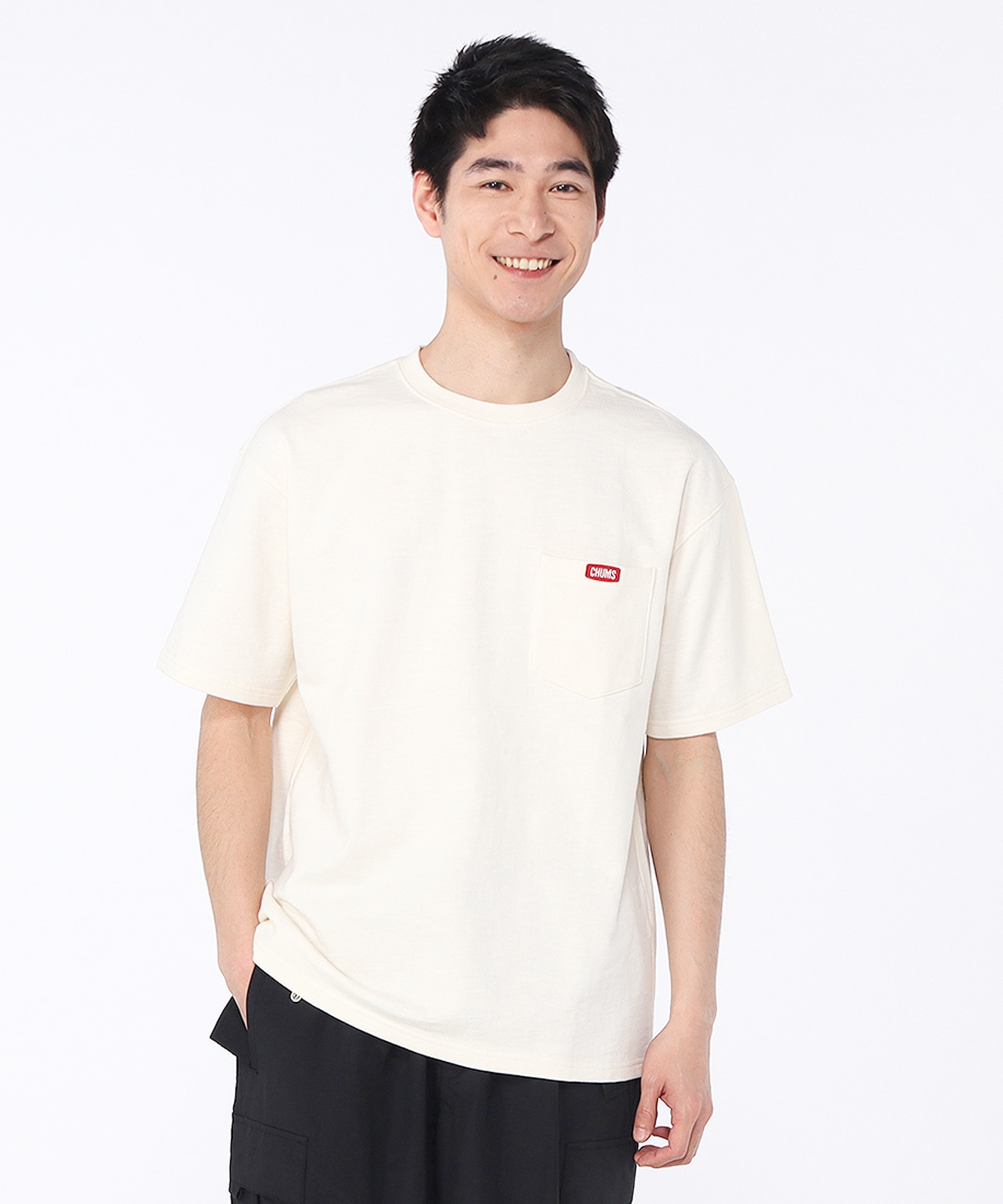 新品 STONE  スリーブポケット スウェットシャツ M Keystone S/S Pocket Crew Top|CHUMS(チャムス)|アウトドア