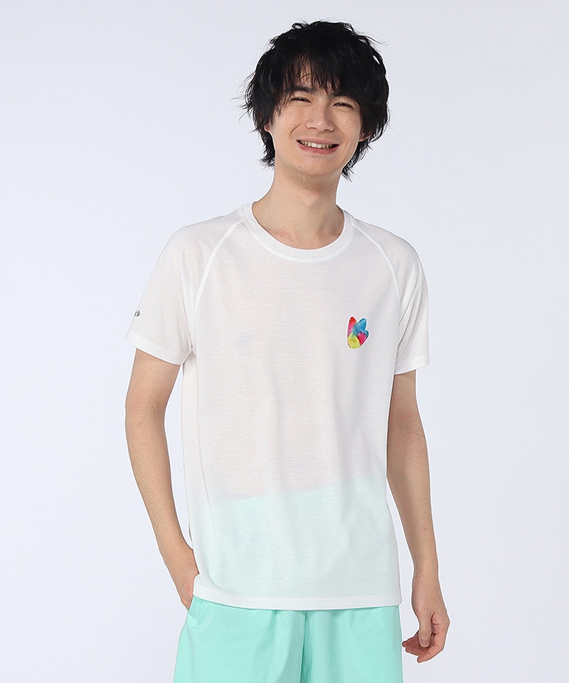 チャムスプールのみ Running Watercolor Booby T-Shirt|CHUMS(チャムス)|アウトドア
