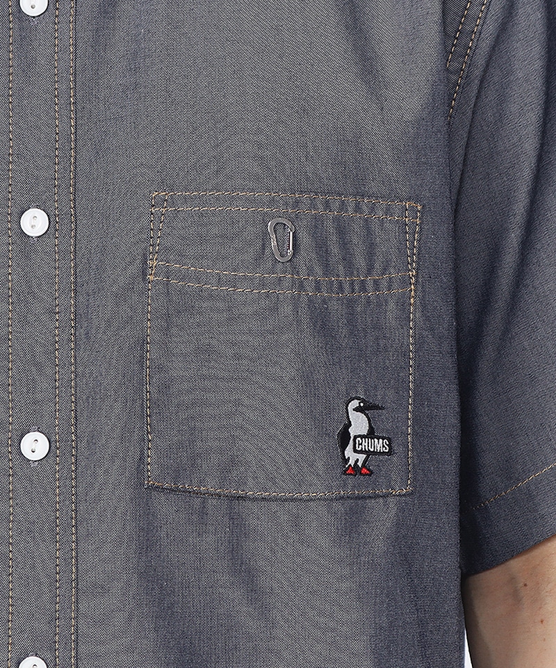 ちゃむ Yarn-Dyed Chambray S/S Shirt|CHUMS(チャムス)|アウトドア