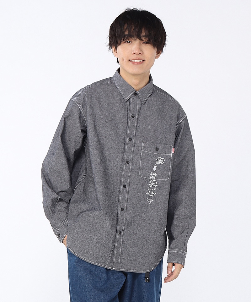 守矢努 Chambray L/S Shirt|CHUMS(チャムス)|アウトドアファッション
