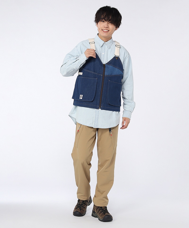 限定】Denim Camping Vest|CHUMS(チャムス)|アウトドアファッション