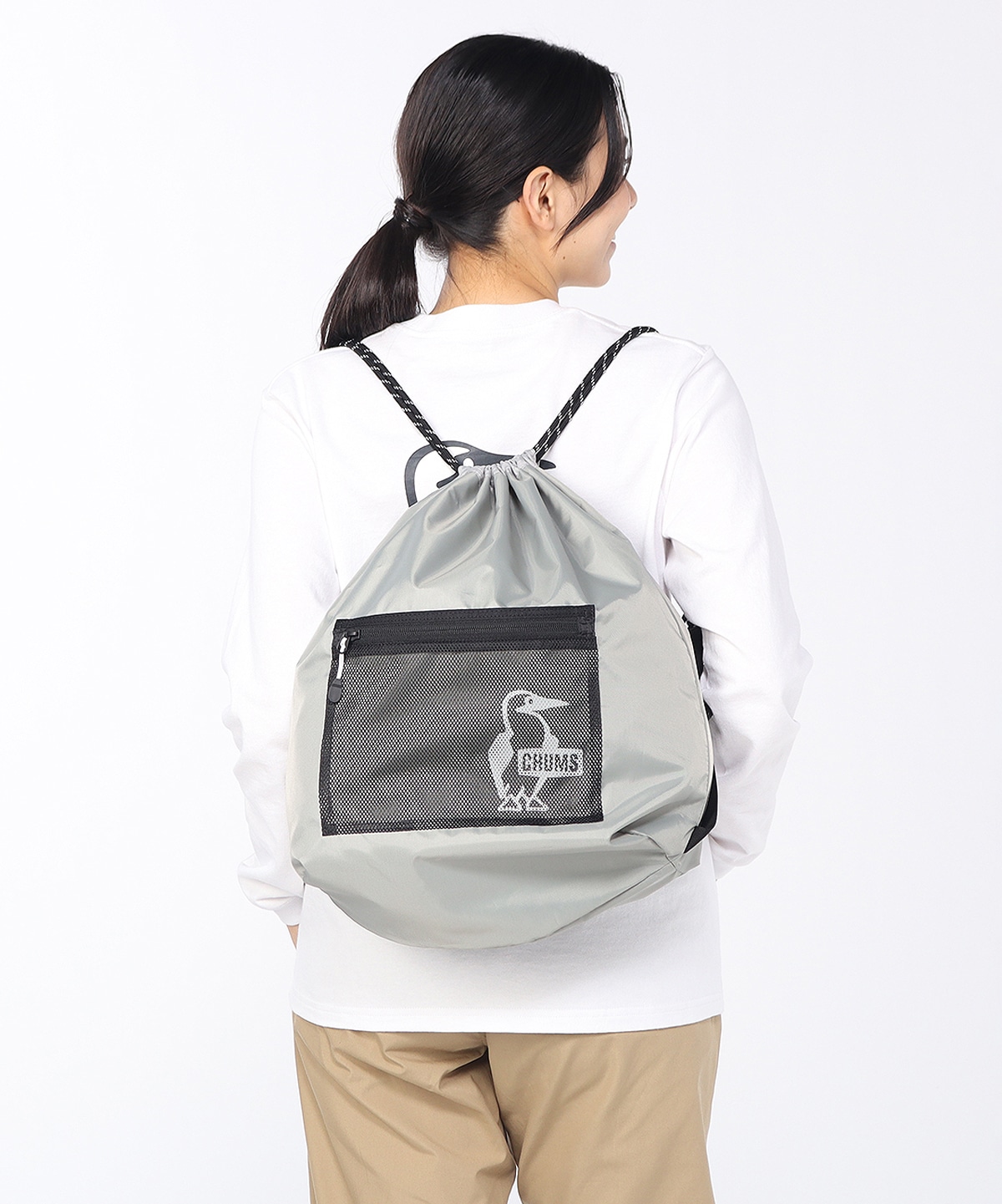 ショルダーバッグ Reversible Drawstring Bag Beige VIS｜【新色追加】【A4収納】リバーシブルハンドルワンショルダー