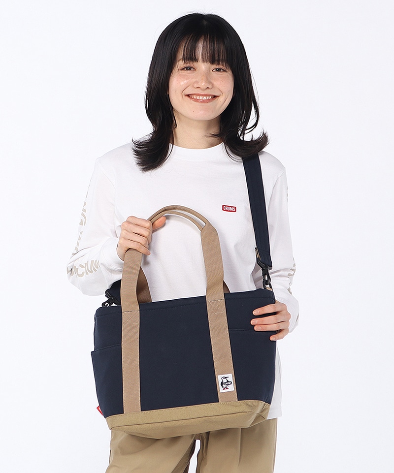 ネイビー/ベージュ トートバッグ ROPÉ 【撥水加工・2WAY】ナイロンコンビ / PICNIC(ロペピクニック) トートバッグ