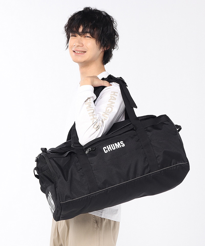 チャムス リサイクル 2ウェイボストンバッグ　45 L　ブラックxブラック Recycle CHUMS 2way Boston Bag 45|CHUMS(チャムス)|アウトドア