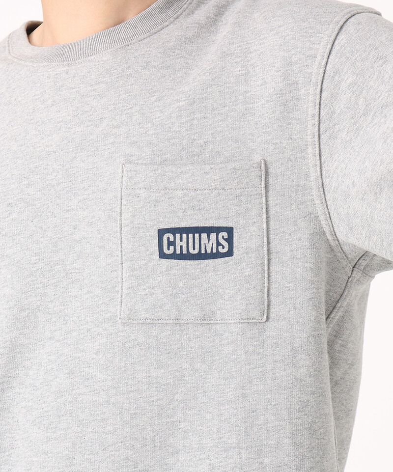 CHUMS Logo Pocket Crew Top/チャムスロゴポケットクルートップ 
