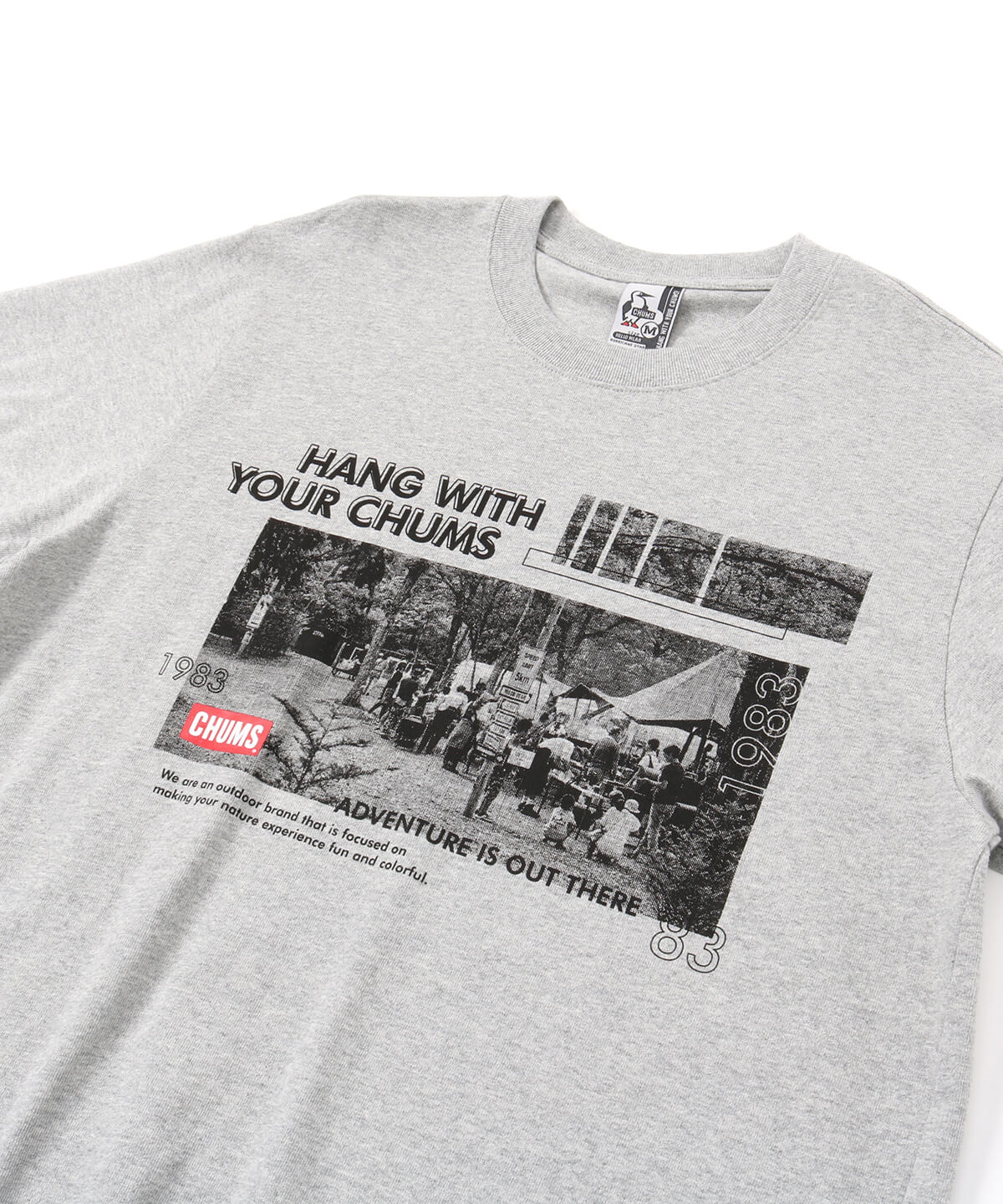Adventure Is Out There T Shirt アドベンチャーイズアウトゼアtシャツ トップス Tシャツ M H Gray トップス Chums チャムス アウトドアファッション公式通販