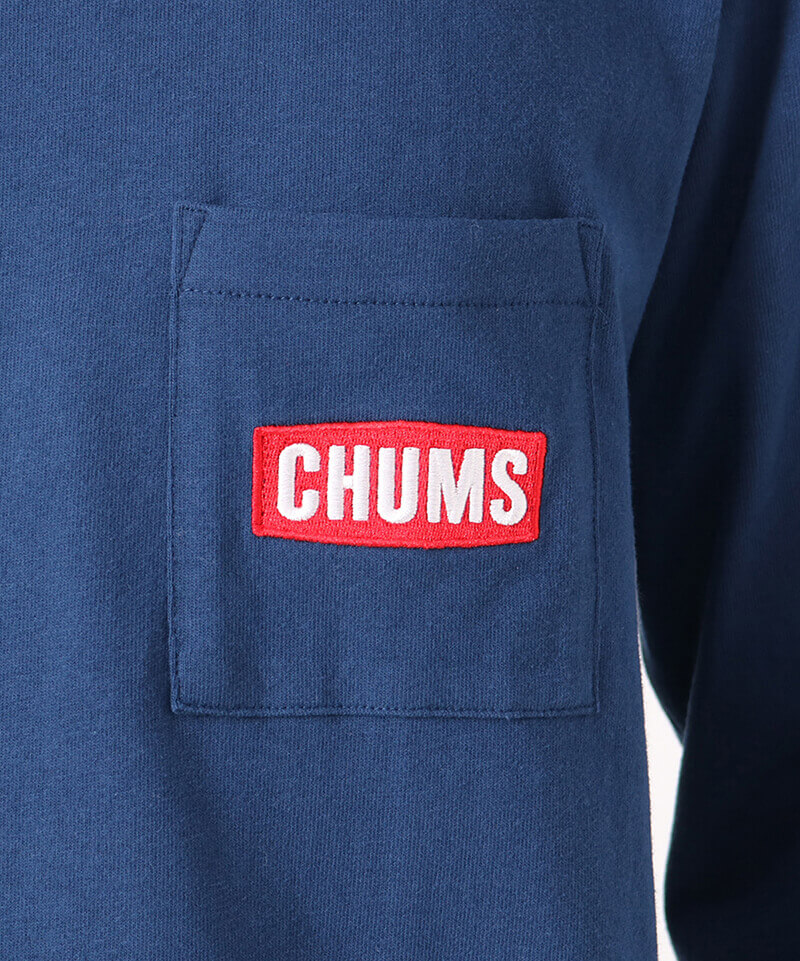 CHUMS Logo Pocket Brushed L/S T-Shirt(チャムスロゴポケットブラッシュドロングスリーブTシャツ(ロンT/ロングTシャツ))