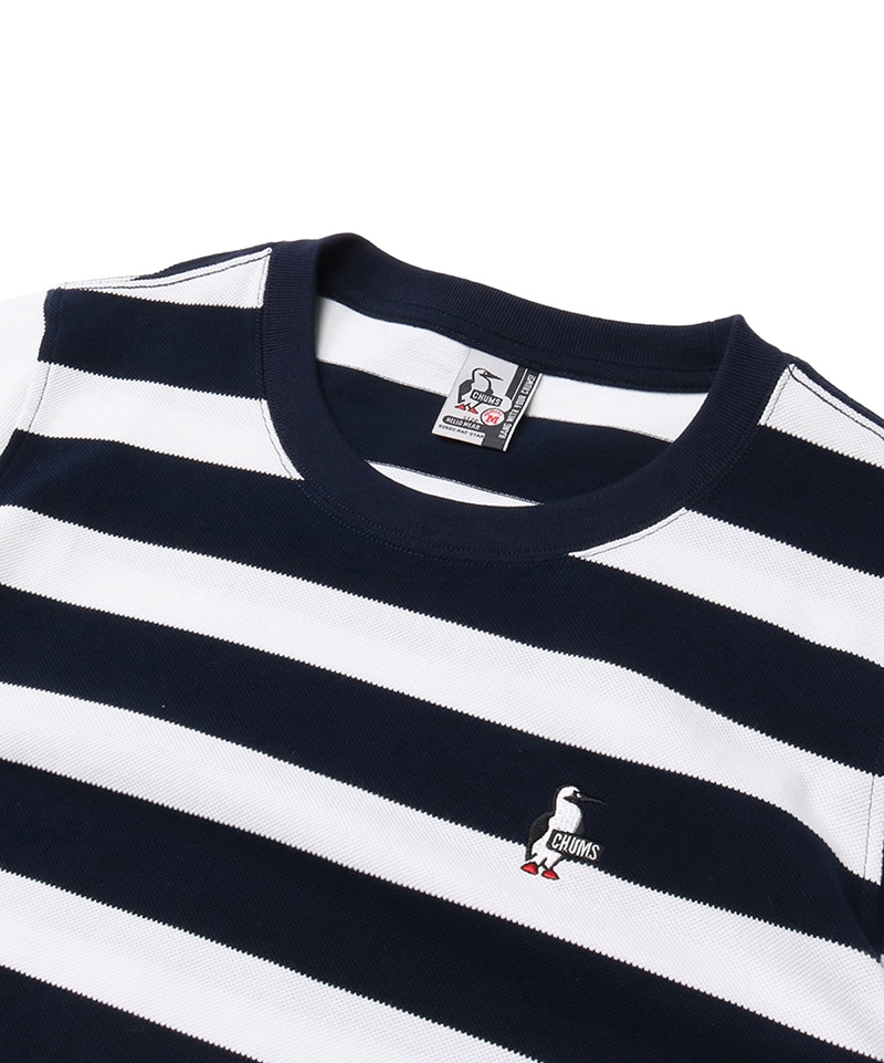 Booby Pique Crew One Piece ブービーピケクルーワンピース ワンピース ポロシャツ Womens M White Navy ワンピース スカート Chums チャムス アウトドアファッション公式通販