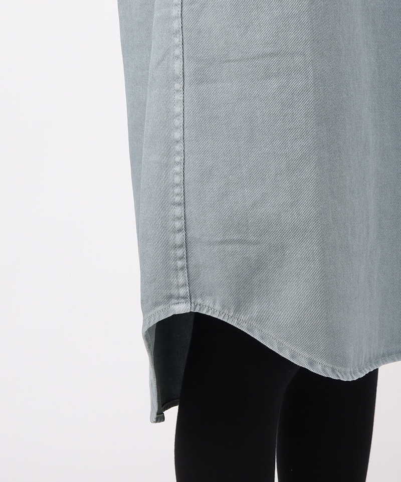 Garment Dyed Shirt One-Piece/ガーメントダイドシャツワンピース 