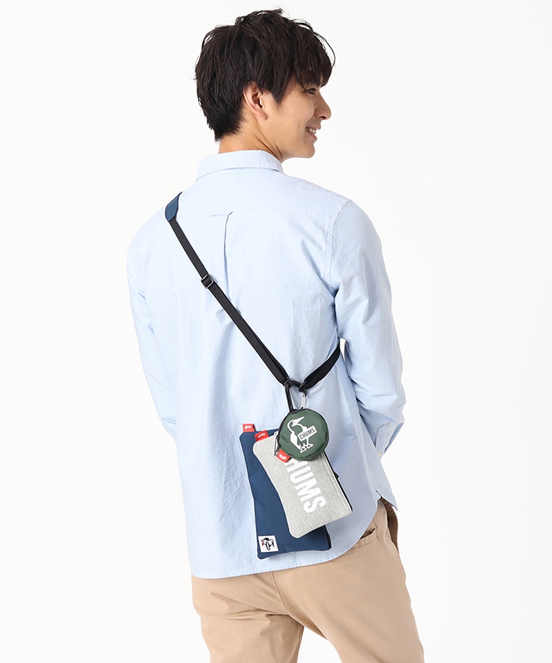 3P Shoulder Pouch Sweat Nylon/3Pショルダーポーチスウェットナイロン(ショルダーバッグ｜ポーチ)(サイズなし  Navy/Beige): バッグ|CHUMS(チャムス)|アウトドアファッション公式通販