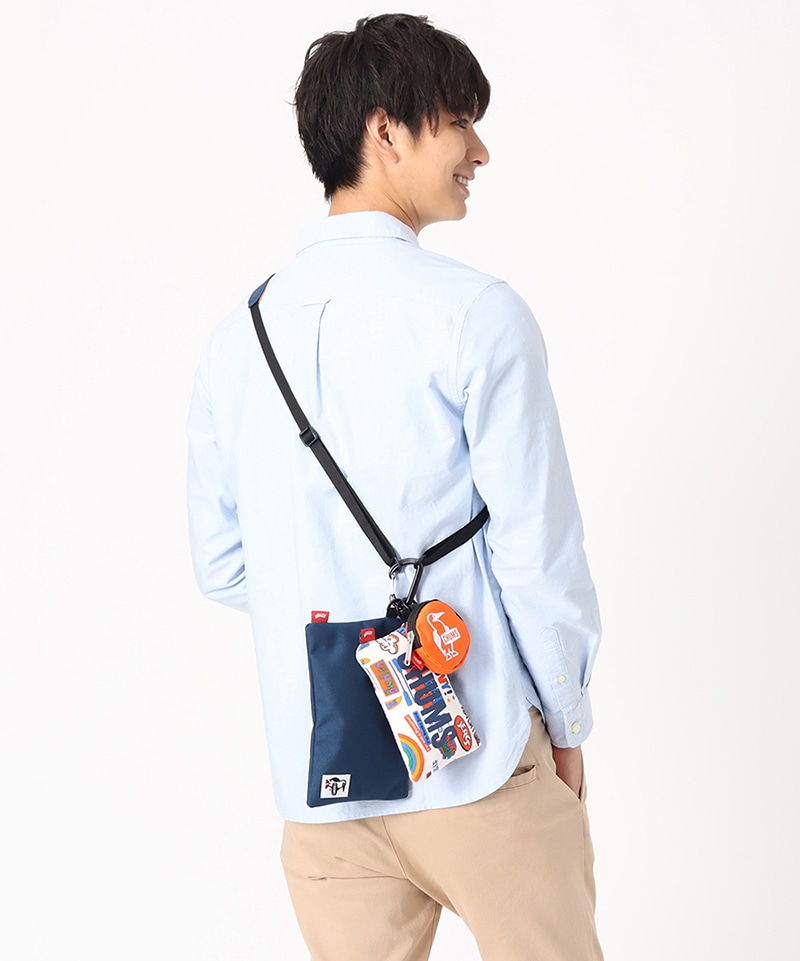 3P Shoulder Pouch Sweat Nylon/3Pショルダーポーチスウェットナイロン(ショルダーバッグ｜ポーチ)(サイズなし  Navy/Beige): バッグ|CHUMS(チャムス)|アウトドアファッション公式通販