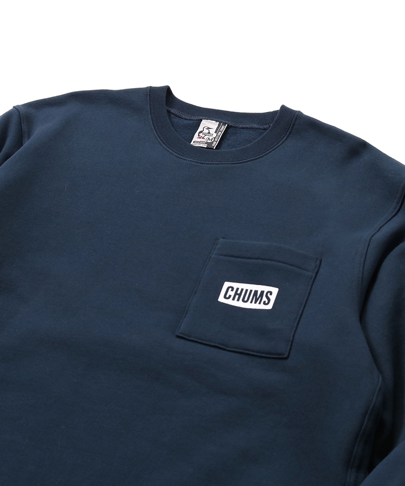 CHUMS Logo Pocket Crew Top/チャムスロゴポケットクルートップ