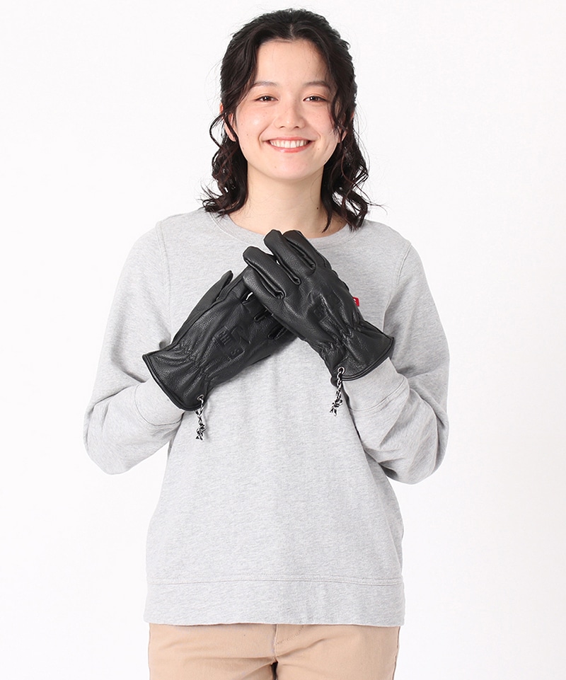 Booby Face Leather Gloves/ブービーフェイスレザーグローブ(ウォーマー/手袋)(M Black):  キャンプ用品CHUMS(チャムス)|アウトドアファッション公式通販
