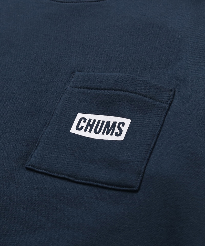 CHUMS Logo Pocket Crew Top/チャムスロゴポケットクルートップ