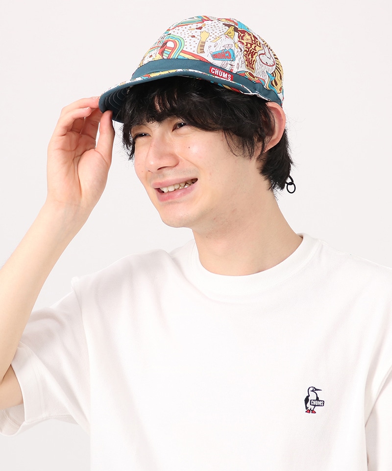 Reversible Print Cap/リバーシブルプリントキャップ(帽子｜キャップ)(Free Orange Tie-Dye): 帽子 CHUMS(チャムス)|アウトドアファッション公式通販