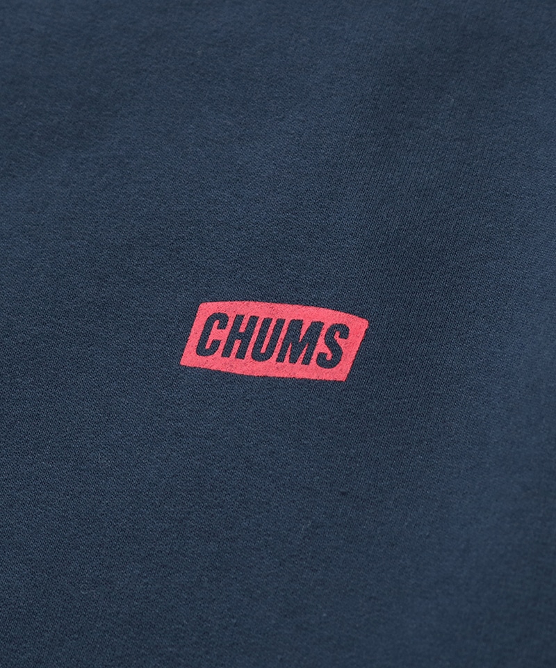 CHUMS Logo Nylon Combi Hoodie/チャムスロゴナイロンコンビフーディ