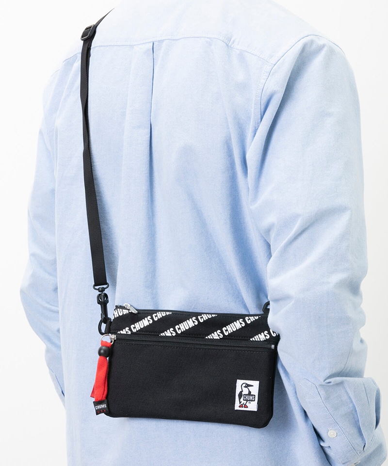 Distribute Shoulder Sweat Nylon ディストリビュートショルダースウェットナイロン ショルダーバッグ サイズなし H Navy Tomato バッグ Chums チャムス アウトドアファッション公式通販