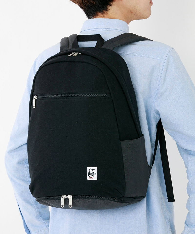 Bottom Pocket Day Pack Sweat Nylon ボトムポケットデイパックスウェットナイロン デイパック リュック サイズなし H Gray Basic Navy バッグ Chums チャムス アウトドアファッション公式通販