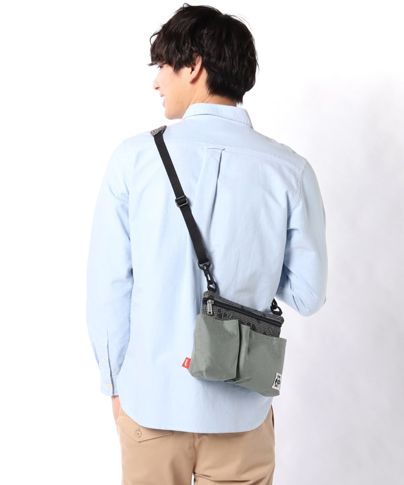 Bottle Pocket Shoulder Sweat Nylon/ボトルポケットショルダースウェットナイロン(ショルダーバッグ)(Free  Yellow×Dark Lake): バッグ|CHUMS(チャムス)|アウトドアファッション公式通販
