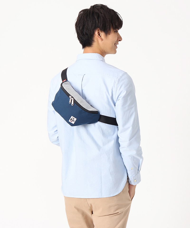 Mini Waist Bag Sweat Nylon/ミニウエストバッグスウェットナイロン(ボディバッグ｜ショルダーバッグ)(サイズなし  H-Gray/Basic Navy): バッグ|CHUMS(チャムス)|アウトドアファッション公式通販